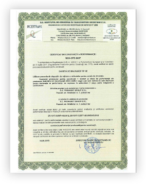 Certificat de performanta parapete H1W4